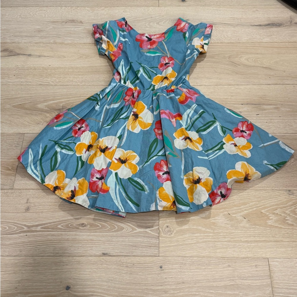 Tea Collection Blue Floral Kids Dress